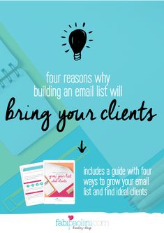 4 Reasons why Building an Email List will Bring You Clients // Fabi Paolini -- #emailmarketing #emaillist Organisation, Business Marketing, Business Strategy