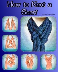 How To Wear Scarves, Scarf Knots, How To Wear A Scarf, Scarf Styles, How To Wear, Ways To Tie Scarves, Fall Hair, Ways To Wear A Scarf, Scarf Tying