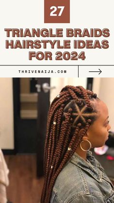 The new braids in trend this season are triangle braids and we are sure, you are not hearing about them for the first time. Braided Hairstyles, Triangle Braids, Triangle Box Braids, Braids With Curls, Unique Braids, Easy Braids, Braided Hairstyle Images, Jumbo Box Braids, Feed In Braid