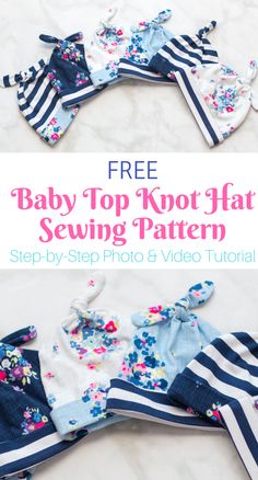 the free baby top knot flat sewing pattern is easy to sew and can be used for