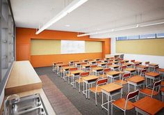 Classroom Design, School Classroom, School Hall, School Furniture, School Interior, Classroom Furniture, School Design