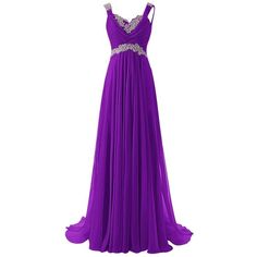 Wedtrend Women's Chiffon Prom Gown Evening Dress with Beading ($129) ❤ liked on Polyvore featuring dresses, gowns, beaded gown, prom dresses, beaded evening dresses, purple prom dresses and chiffon prom dresses Evening Gowns, Inspiration, Lace Party Dresses, Purple Ball Gowns, Beaded Evening Gowns, Gowns Prom