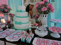Decoração Festa 15 anos Rosa e Tiffany | Festila | Elo7 Cake, Desserts, Diy, Fiestas, Ideas Para Fiestas