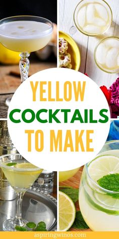 yellow cocktails to make with lemon and mint