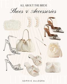 From the rehearsal dinner to the bridal shower, honeymoon and more, there seems to be a never ending amount of events and activities where white is the required dress code for the bride. I've rounded up all the bridal accessories you may need from shoes to clutches for some bridal inspiration. I hope you love these gorgeous accessories as much as I do. You can shop all of them on my LTK! Bride Shoes, Bridal Accessories, Bridal Shoes, Celebrity Weddings