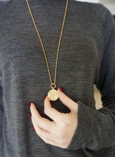 Gold Coin Necklace, Jewelry Necklaces, Necklace Sizes, Gold Pendant Necklace, Pendant Necklace, Gold Necklace, Necklace Lengths, Gold Pendant