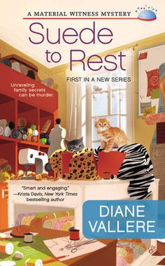 a book cover for suede to rest, featuring a cat sitting on a couch