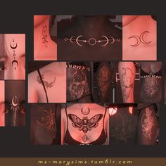 Cosplay, Sims 4 Tattoos