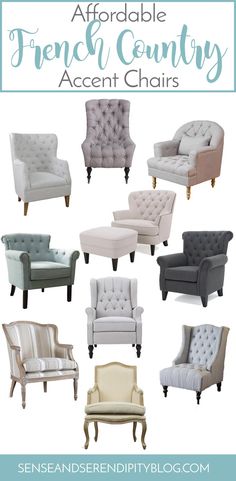 10 Affordable French Country Accent Chairs | Sense & Serendipity Home Décor, French Country Decorating, French Country Living Room, French Country Bedrooms, Modern French Country Decor, Country Home Decor, Country Bedroom, Country House Decor, French Country Style