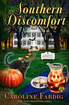 the cover of southern dissonfort by caroline fardig, with pumpkins and