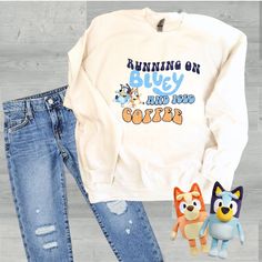 Super comfy, fun sweater for all the Bluey lovers, especially MUM! Jumpers, Shirts, Sweatshirts, Outfits, Berry, Clothes, Cool Sweaters, Cute Outfits, Adult Outfits