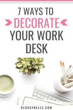 Whether you work at an office or at home, it’s always great to turn your work area into a cozy, inspiring, productive, and motivating space. Here are 7 ideas to inject some personality and color into your work space to inspire creativity, productivity, and positivity in your work day. | home office | work desk decor | cubicle | decor ideas | girlboss | inspiration | organization | get organized | work office decor ideas | rose gold | stay focused #workspace #homeoffice #decorideas #officedecor Motivation, Amigurumi Patterns, Rose Gold, Office Organization At Work, Desk Organization Office, Office Essentials, Work Desk Decor