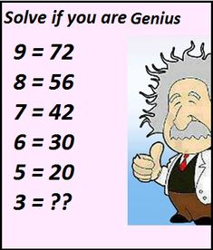 Good morning friends...  Solve If You are Genius... #puzzle Math Riddles With Answers, Lateral Thinking Puzzles, Math Quiz, Secondary Math Classroom, Missing Number, Brain Teasers Riddles, Escape Room Puzzles, Math Genius