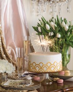 As the page turns to reveal a fresh calendar twinkling with possibility, gather loved ones for feasting and fellowship amid nostalgic reflections of the past twelve months and toast to the exciting opportunities still to come. Find inspiration for welcoming in the New Year and the recipe for this dazzling Champagne and Grapefruit Layer Cake at https://bit.ly/New-Year-Celebration. Paris, Parties, Fondant, Dessert, Layer Cakes, Cake Photography, Cake Flavors