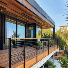 25 Outdoor Decks Elongated with Stretched Horizontal Railings Elongated, Atmosphere, Views