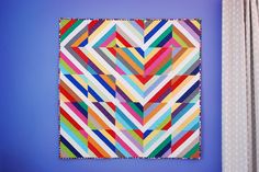 My Seattle Quilty Beeings charity group and I had the opportunity to play with simple string blocks a few months ago.  I moved them around on the design wall before I left and the layout that stuck… Scrappy Quilts