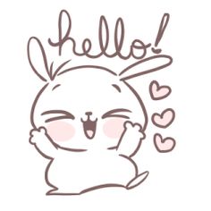Sticker Hello Marshmallow puppy!! Kawaii, Puppies, Cute Bunny, Panda, Cute Animal Drawings, Cute Cartoon, Cute Doodles, Cute Stickers, Cute Gif