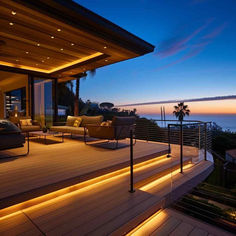 36 Outdoor Decks Lit Up with Integrated Lighting Installations and Solutions Outdoor Deck Lighting