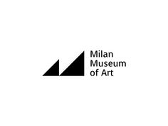 the logo for the museum of art, which is located in an area that looks like it