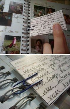 What a clever way to do add something in Journals, Mini Albums, Travel Scrapbook, Memory Books, Bullet Journal Ideas