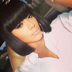 Wigs With Bangs, Black Girl Bob Hairstyles, Peinados, Remy Hair, Hairstyles With Bangs