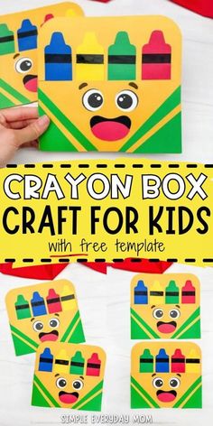 As summer winds down, the anticipation of new adventures, friends. Moms and dads have gotten all prepared for another school year with new supplies, and kids are ready to use them! There’s nothing like opening a brand new box of crayons, so let’s celebrate with a back-to-school craft and this crayon box craft for kids! Be sure to check out all our back to school activities for kids to get kids excited to return to the classroom and learn!