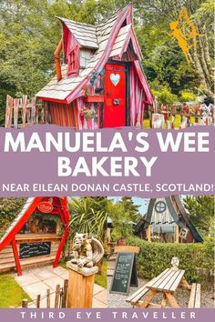 the cover of manuela's wee bakery near ellen donan castle, scotland