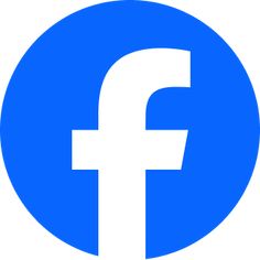 a blue and white facebook logo with the letter f in it's center circle