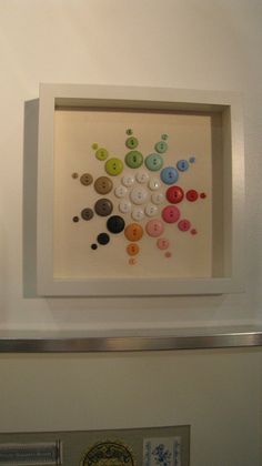 Diy Artwork, Sewing Rooms, Pre K, Diy Buttons, Button Picture, Button Art, Diy Inspiration, Creative Crafts