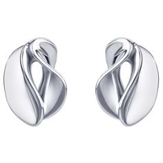 Sterling Silver Elegant Open Twist Earrings for Women Sterling Silver Necklaces, Jewelry Earrings Dangle, Silver Jewelry, Silver Jewels, Modern Earrings, Ear Jewelry, Twist Jewelry, Jewellery, Jewelry Design