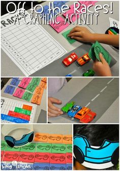 Graphing Activity:  Off to the Races- Students use data to build a bar graph and pictograph Multiplication, Math Activities For Kids, 2nd Grade Activities, Math Lesson Plans, First Grade Math
