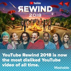 YouTube wishes they could rewind right about now 👎🏻 Videos, Film Posters, Youtube, Youtube Rewind, Youtube Videos, Photo And Video, Famous Celebrities