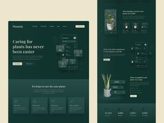 the landing page for plants has never been easier to use it as a website design