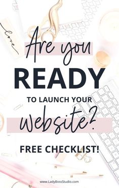 Are You Ready to Launch Your Website! Check Out Our Free Checklist! Get Instant Access to Our Pre-Launch Website Checklist for Free! The Best Pre-Launch Checklist for Your Website! Get Instant Access to Our Pre-Launch Website Checklist for Free! We break down the top 6 items that need to be crossed off of your list before you launch your website! It can be challenging to build a new website! That is why we have created this FREE, easy to follow list. #webdesign #wordpress #prelaunch Lady, Web Design Trends, Studio