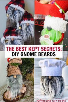 the best keft secrets diy gnome beards for christmas and other holiday decor