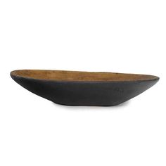 a black and brown bowl on a white background