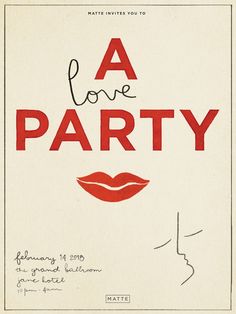 a poster for a love party with lips and the words'a love party '