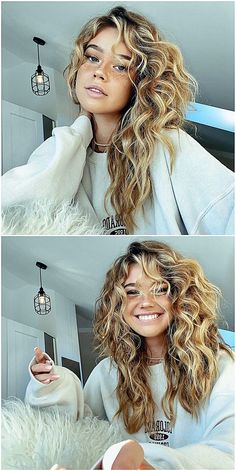 Highlights, Ombre, Rc Lens, Perms, Messy Curly Hair, Perm, Cut
