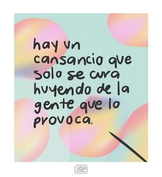 the words are written in spanish on a blue background with pink and yellow bubbles around it