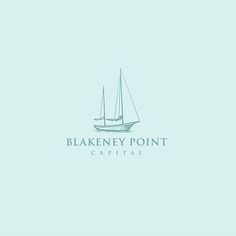 a sailboat floating on top of a body of water with the words blakkeney point capital