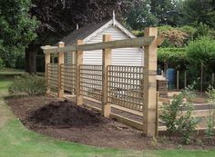 Exterior, Garden Structures, Outdoor, Trellis Fence, Wood Trellis, Garden Trellis, Garden Gates, Pergola Plans, Outdoor Gardens