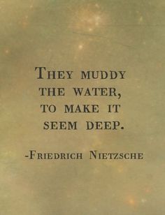 a quote from the author, friedrich netzsche about water and how to use it