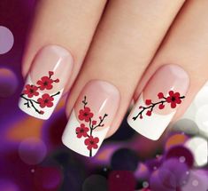 +40 Smart Idea For Gel polish nails 2018 Nail Arts, Flower Nails, Uñas Acrilicas, Flower Nail Art, Flower Nail Designs, Spring Nail Art