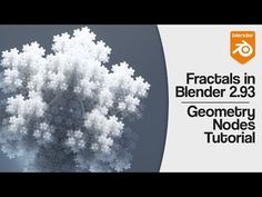 snow flakes in blender with the text fractals in blender 209
