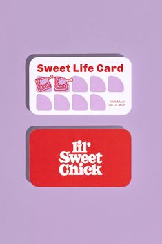 Brand Identity & Graphic Design for Lil Sweet Chic Loyalty Card Design, Chicken Brands, Lil Sweet, Pizza Branding, Cake Branding, Cafe Branding, Graffiti Designs, Loyalty Card