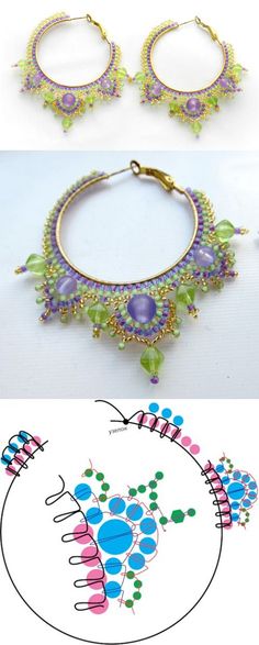 Beaded Bracelets, Beads, Beads And Wire, Beaded Jewelry Patterns, Bead Jewellery, Earring Patterns