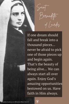 an old photo with a quote from saint bernatte of lavinkes on it