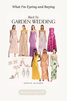Wedding season is here and so I've curated a roundup of different styles of wedding guest dresses for this summer. I've found colorful and floral dresses for outdoor garden weddings or any wedding you may be attending. You can shop all of the dresses, heels and accessories on my LTK! Black Tie Optional Wedding, Black Tie Wedding Guests, Black Tie Wedding Guest Dress, Black Tie Wedding Guest Dress Spring, Formal Wedding Guests, Formal Wedding Attire, Wedding Attire Guest, Wedding Attire