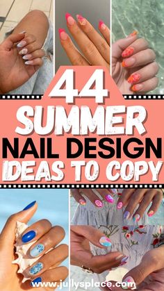 summer nails, summer nail ideas, vacation nails, beachy nails, summer nails 2024, summer nail designs Fresh, Inspiration