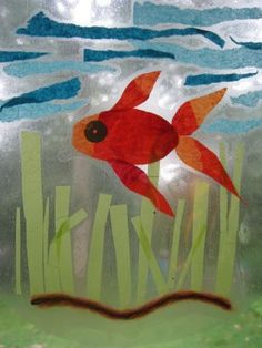 So simple and cute. Goes along with any ocean book. I think I'll use Swimmy by Leo Lionni. Crafts, Paper Fish, Crafts For Kids, Camping Art, Kids Art Projects, Craft, Preschool Crafts Fall